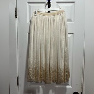 Cherokee Cream and Gold A-Line Skirt